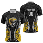 Wellington 2026 Rugby Custom Zipper Polo Shirt NZ Maori Silver Fern