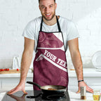 Burleigh Rugby Custom Apron Go Bears Maroon Aboriginal Art - Aussie Hoodie