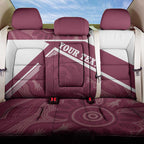 Burleigh Rugby Custom Back Car Seat Cover Go Bears Maroon Aboriginal Art - Aussie Hoodie