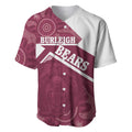 Burleigh Rugby Custom Baseball Jersey Go Bears Maroon Aboriginal Art - Aussie Hoodie