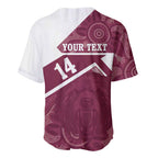 Burleigh Rugby Custom Baseball Jersey Go Bears Maroon Aboriginal Art - Aussie Hoodie