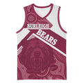 Burleigh Rugby Custom Basketball Jersey Go Bears Maroon Aboriginal Art - Aussie Hoodie