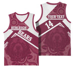 Burleigh Rugby Custom Basketball Jersey Go Bears Maroon Aboriginal Art - Aussie Hoodie