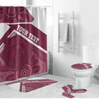 Burleigh Rugby Custom Bathroom Set Go Bears Maroon Aboriginal Art - Aussie Hoodie