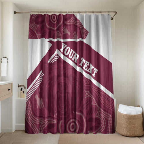 Burleigh Rugby Custom Bathroom Set Go Bears Maroon Aboriginal Art - Aussie Hoodie