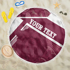 Burleigh Rugby Custom Beach Blanket Go Bears Maroon Aboriginal Art - Aussie Hoodie