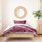 Burleigh Rugby Custom Bedding Set Go Bears Maroon Aboriginal Art - Aussie Hoodie