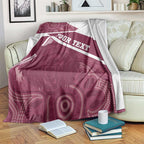 Burleigh Rugby Custom Blanket Go Bears Maroon Aboriginal Art - Aussie Hoodie