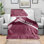 Burleigh Rugby Custom Blanket Go Bears Maroon Aboriginal Art - Aussie Hoodie