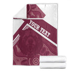 Burleigh Rugby Custom Blanket Go Bears Maroon Aboriginal Art - Aussie Hoodie