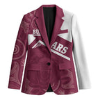 Burleigh Rugby Custom Blazer Go Bears Maroon Aboriginal Art - Aussie Hoodie
