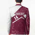 Burleigh Rugby Custom Blazer Go Bears Maroon Aboriginal Art - Aussie Hoodie