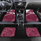 Burleigh Rugby Custom Car Mats Go Bears Maroon Aboriginal Art - Aussie Hoodie