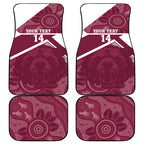 Burleigh Rugby Custom Car Mats Go Bears Maroon Aboriginal Art - Aussie Hoodie