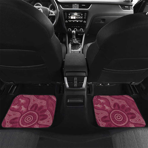 Burleigh Rugby Custom Car Mats Go Bears Maroon Aboriginal Art - Aussie Hoodie