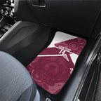 Burleigh Rugby Custom Car Mats Go Bears Maroon Aboriginal Art - Aussie Hoodie