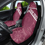 Burleigh Rugby Custom Car Seat Cover Go Bears Maroon Aboriginal Art - Aussie Hoodie
