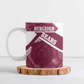 Burleigh Rugby Custom Ceramic Mug Go Bears Maroon Aboriginal Art - Aussie Hoodie
