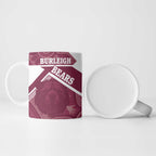 Burleigh Rugby Custom Ceramic Mug Go Bears Maroon Aboriginal Art - Aussie Hoodie