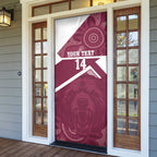 Burleigh Rugby Custom Door Cover Go Bears Maroon Aboriginal Art - Aussie Hoodie