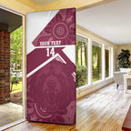 Burleigh Rugby Custom Door Cover Go Bears Maroon Aboriginal Art - Aussie Hoodie