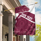 Burleigh Rugby Custom Garden Flag Go Bears Maroon Aboriginal Art - Aussie Hoodie