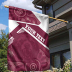 Burleigh Rugby Custom Garden Flag Go Bears Maroon Aboriginal Art - Aussie Hoodie