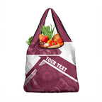 Burleigh Rugby Custom Grocery Bag Go Bears Maroon Aboriginal Art - Aussie Hoodie