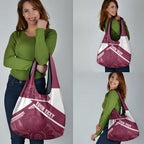 Burleigh Rugby Custom Grocery Bag Go Bears Maroon Aboriginal Art - Aussie Hoodie