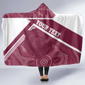 Burleigh Rugby Custom Hooded Blanket Go Bears Maroon Aboriginal Art - Aussie Hoodie