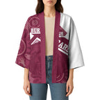 Burleigh Rugby Custom Kimono Go Bears Maroon Aboriginal Art - Aussie Hoodie