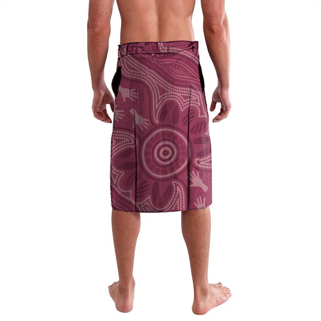 Burleigh Rugby Custom Lavalava Go Bears Maroon Aboriginal Art - Aussie Hoodie