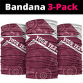 Burleigh Rugby Custom Neck Gaiter Go Bears Maroon Aboriginal Art - Aussie Hoodie