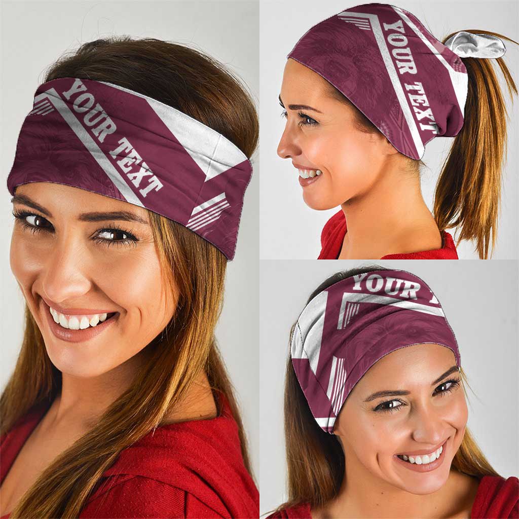 Burleigh Rugby Custom Neck Gaiter Go Bears Maroon Aboriginal Art - Aussie Hoodie