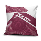 Burleigh Rugby Custom Pillow Cover Go Bears Maroon Aboriginal Art - Aussie Hoodie