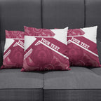 Burleigh Rugby Custom Pillow Cover Go Bears Maroon Aboriginal Art - Aussie Hoodie