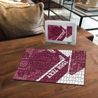Burleigh Rugby Custom Puzzle Go Bears Maroon Aboriginal Art - Aussie Hoodie