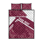 Burleigh Rugby Custom Quilt Bed Set Go Bears Maroon Aboriginal Art - Aussie Hoodie
