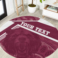 Burleigh Rugby Custom Round Carpet Go Bears Maroon Aboriginal Art - Aussie Hoodie