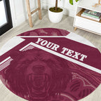 Burleigh Rugby Custom Round Carpet Go Bears Maroon Aboriginal Art - Aussie Hoodie