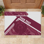 Burleigh Rugby Custom Rubber Doormat Go Bears Maroon Aboriginal Art - Aussie Hoodie