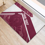Burleigh Rugby Custom Rubber Doormat Go Bears Maroon Aboriginal Art - Aussie Hoodie