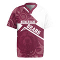 Burleigh Rugby Custom Rugby Jersey Go Bears Maroon Aboriginal Art - Aussie Hoodie