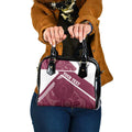 Burleigh Rugby Custom Shoulder Handbag Go Bears Maroon Aboriginal Art - Aussie Hoodie
