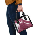 Burleigh Rugby Custom Shoulder Handbag Go Bears Maroon Aboriginal Art - Aussie Hoodie