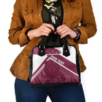 Burleigh Rugby Custom Shoulder Handbag Go Bears Maroon Aboriginal Art - Aussie Hoodie