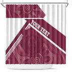 Burleigh Rugby Custom Shower Curtain Go Bears Maroon Aboriginal Art - Aussie Hoodie