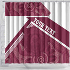 Burleigh Rugby Custom Shower Curtain Go Bears Maroon Aboriginal Art - Aussie Hoodie