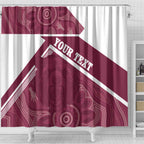 Burleigh Rugby Custom Shower Curtain Go Bears Maroon Aboriginal Art - Aussie Hoodie