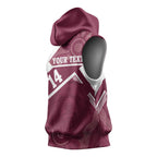 Burleigh Rugby Custom Sleeveless Hoodie Go Bears Maroon Aboriginal Art - Aussie Hoodie